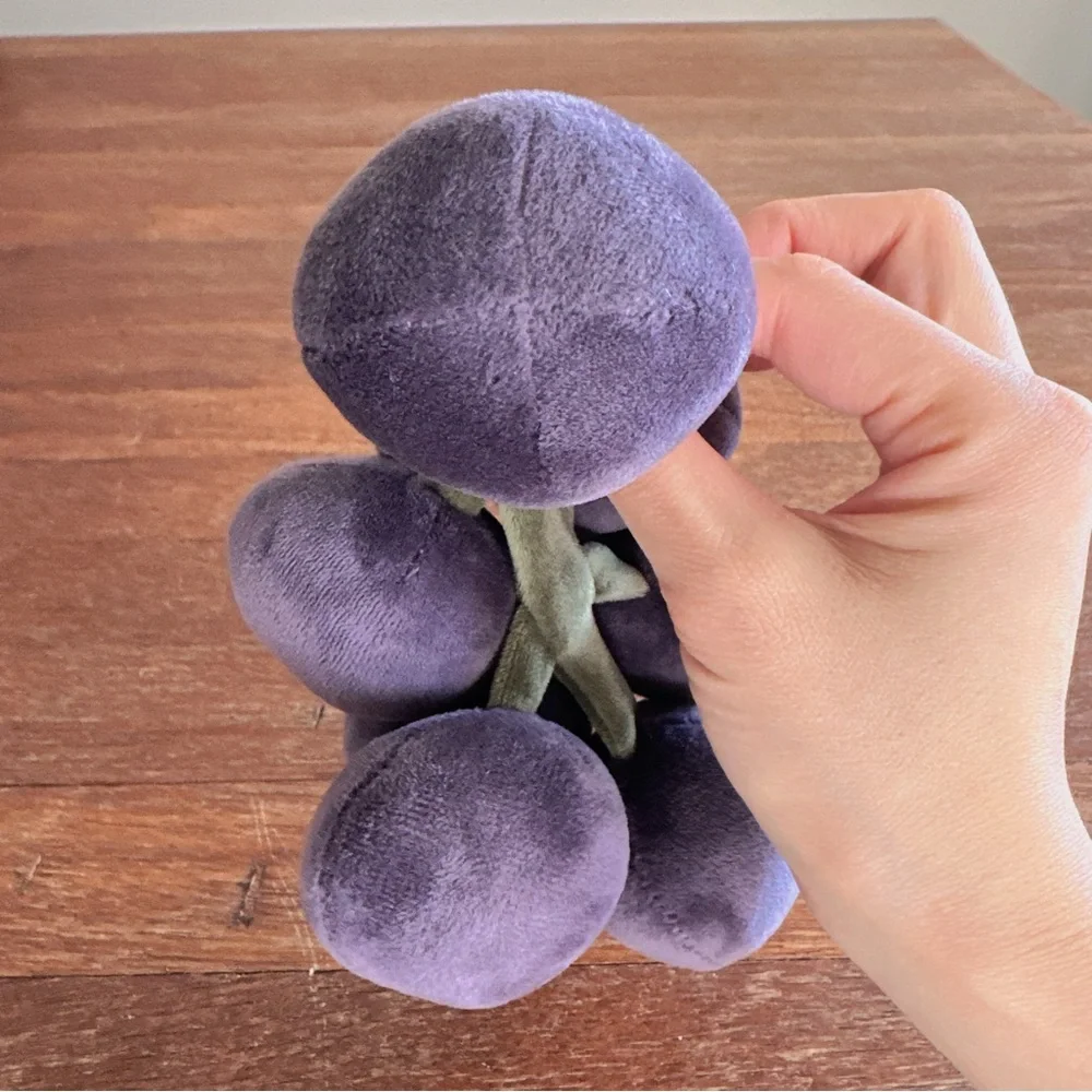 Purple Grape Plush Keychain Cute Fruit Stuffed Bag Charm Kawaii Gift New